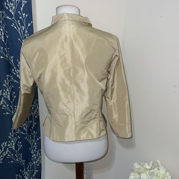 Sylvia Heisel 1999 Silk 3/4 Sleeve Button Front Top Knot Buttons sz 10 - Picture 3 of 8